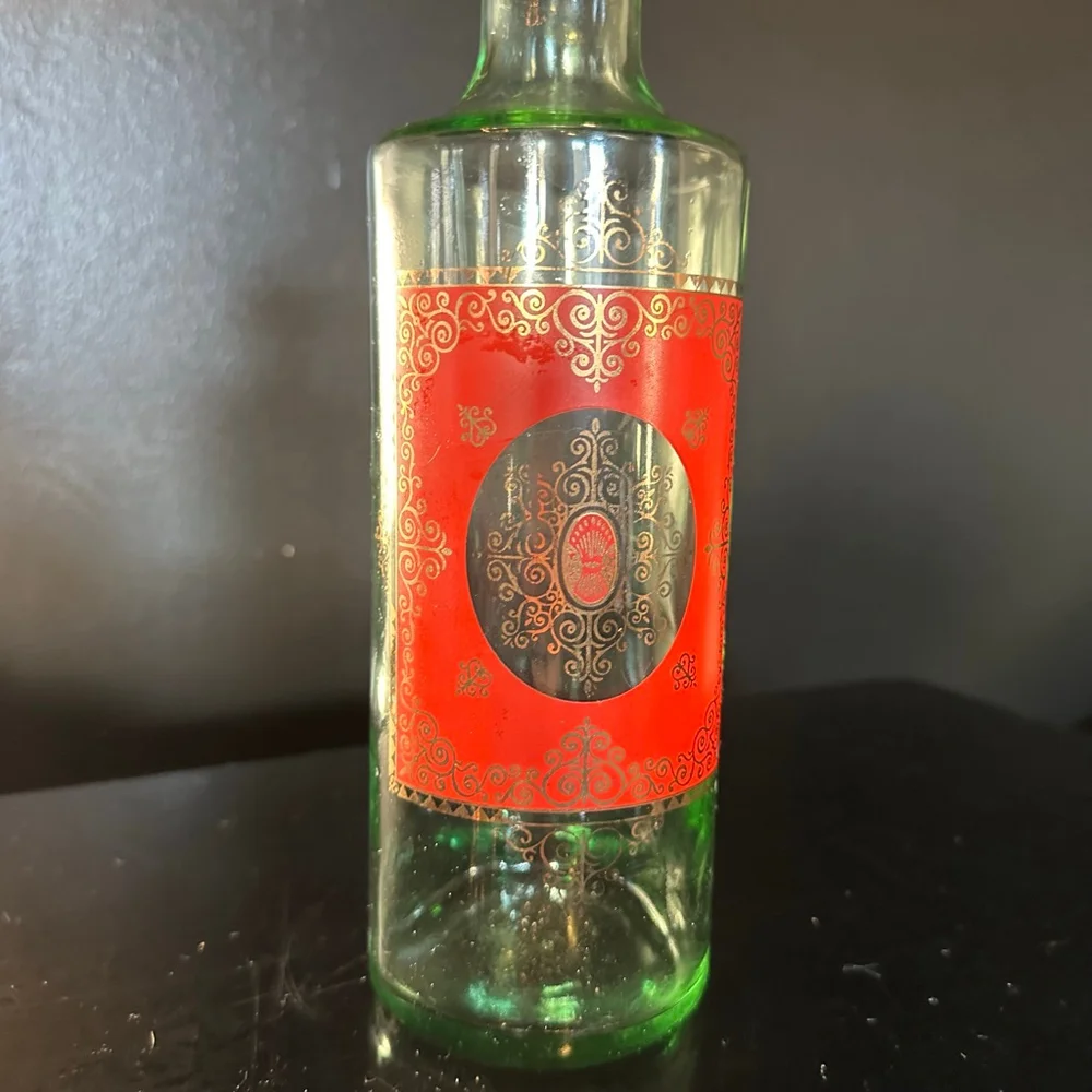 vintage Old Fitzgerald bourbon glass decanter